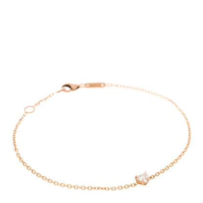 Anita Ko 18K Rose Gold Diamond Heart Shaped Chain Bracelet 1 of 3