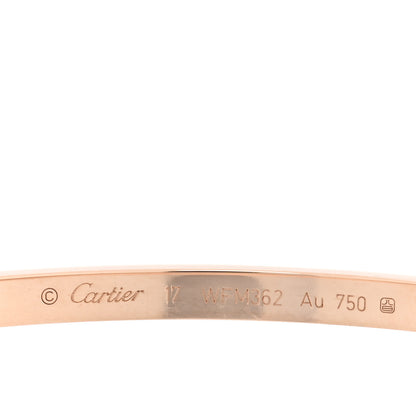 Cartier 18K Pink Gold Small LOVE Bracelet 17 3 of 5
