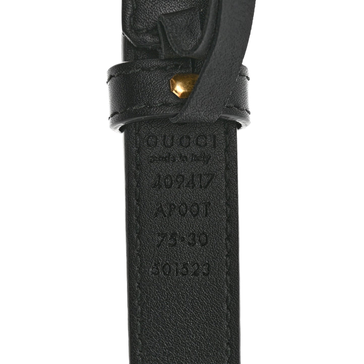 Calfskin Double G 20mm Belt 75 30 Black