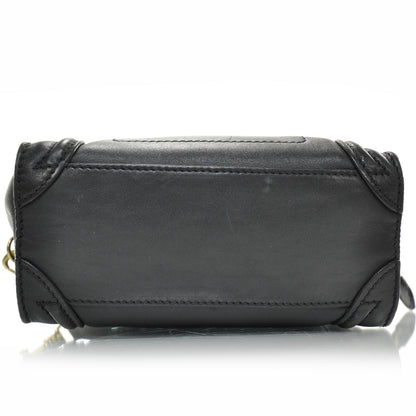 Celine Smooth Calfskin Nano Luggage Black 5 of 8