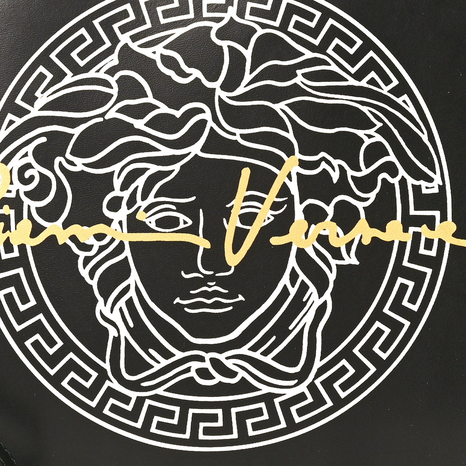 Versace Calfskin Medusa Print Zip Pouch Black 7 of 7