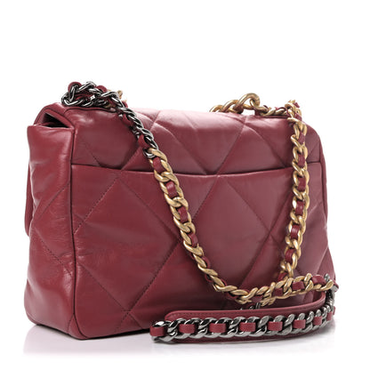 Chanel Goatskin Quilted Large Chanel 19 Flap Red 2 of 4