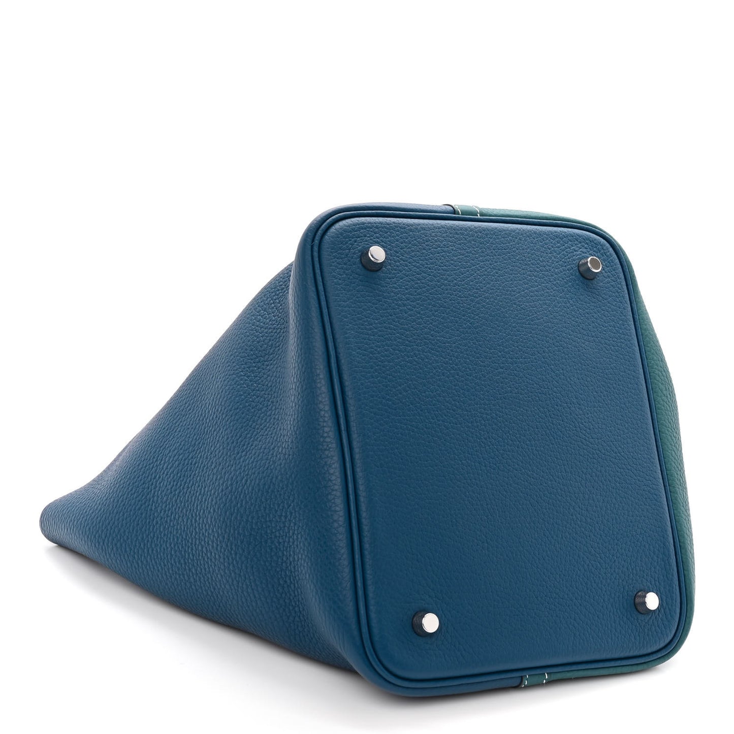 Taurillon Clemence Casaque Picotin Lock 22 MM Vert Bosphore Deep Bleu