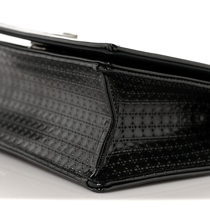 Christian Dior Metallic Patent Micro-Cannage Small Diorama Flap Bag Onyx Black 7 of 10