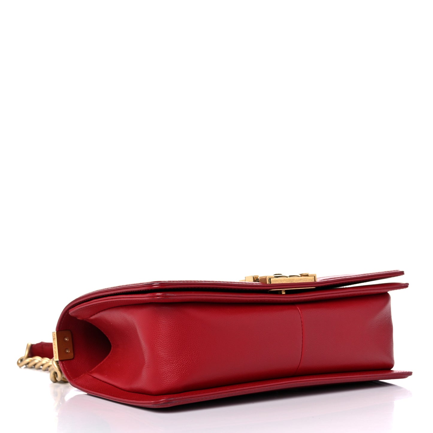 Caviar Quilted Medium Boy Flap Red