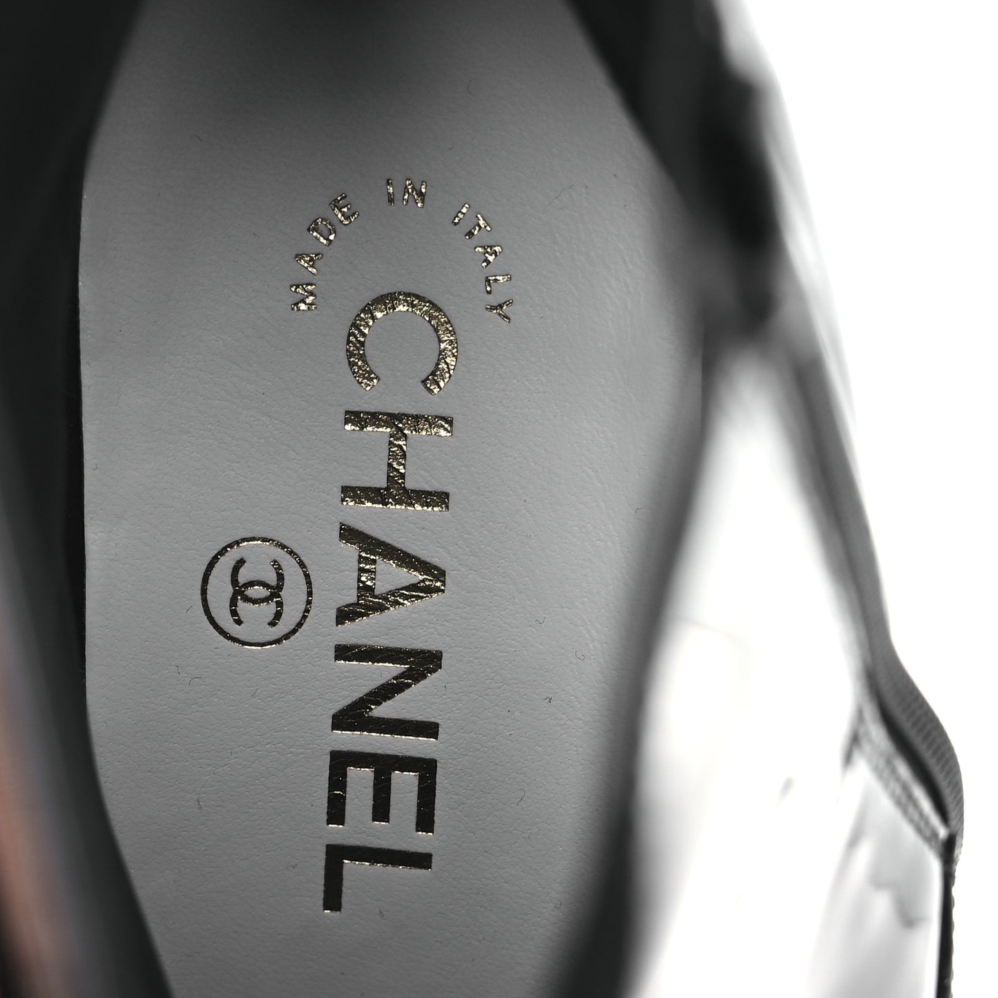 Patent Calfskin Ankle Boots 38.5 Black