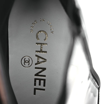 Chanel Patent Calfskin Ankle Boots 38.5 Black 9 of 11