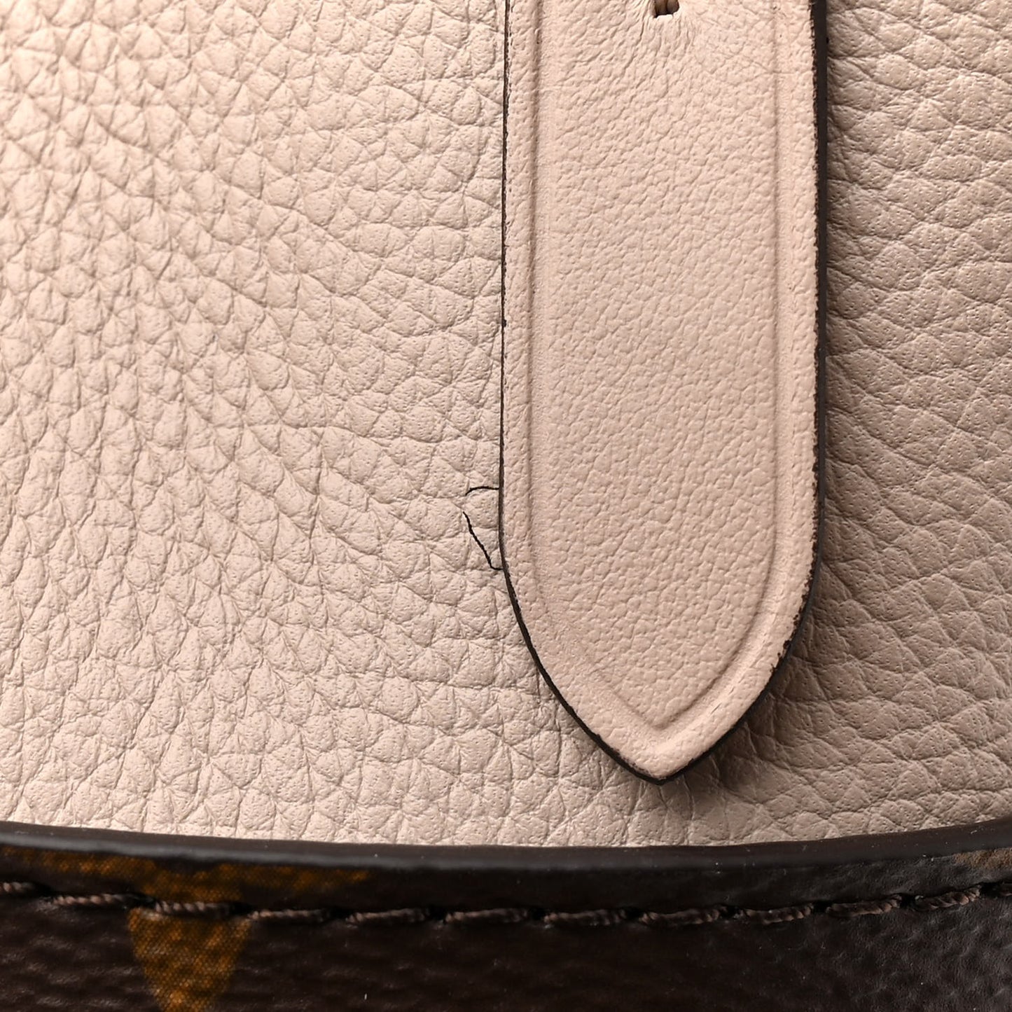 Calfskin Monogram On My Side MM Greige