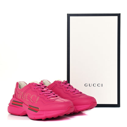 Gucci Calfskin Logo Womens Rhyton Sneakers Box 36.5 Box Pink 8 of 8