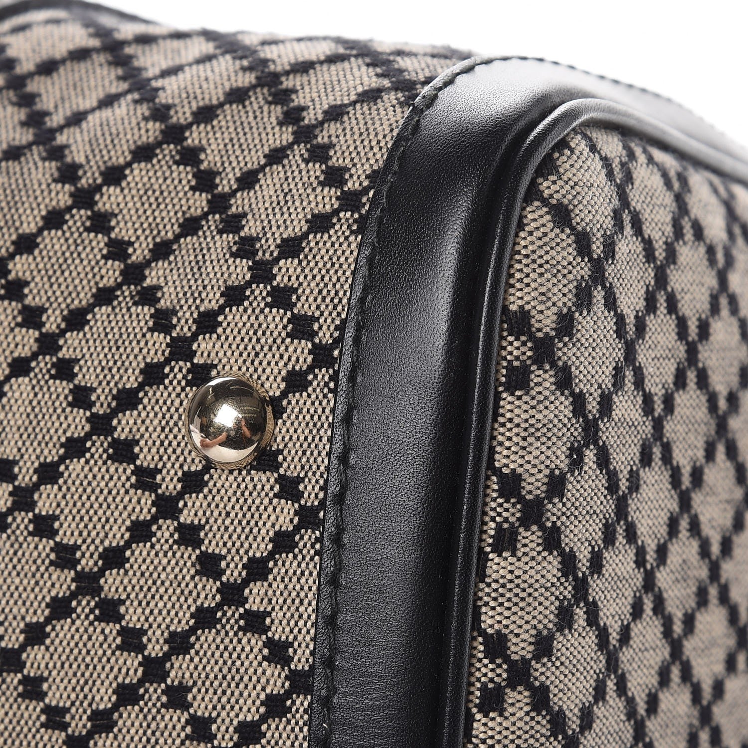 Gucci Diamante Vintage Web Medium Boston Black 13 of 15