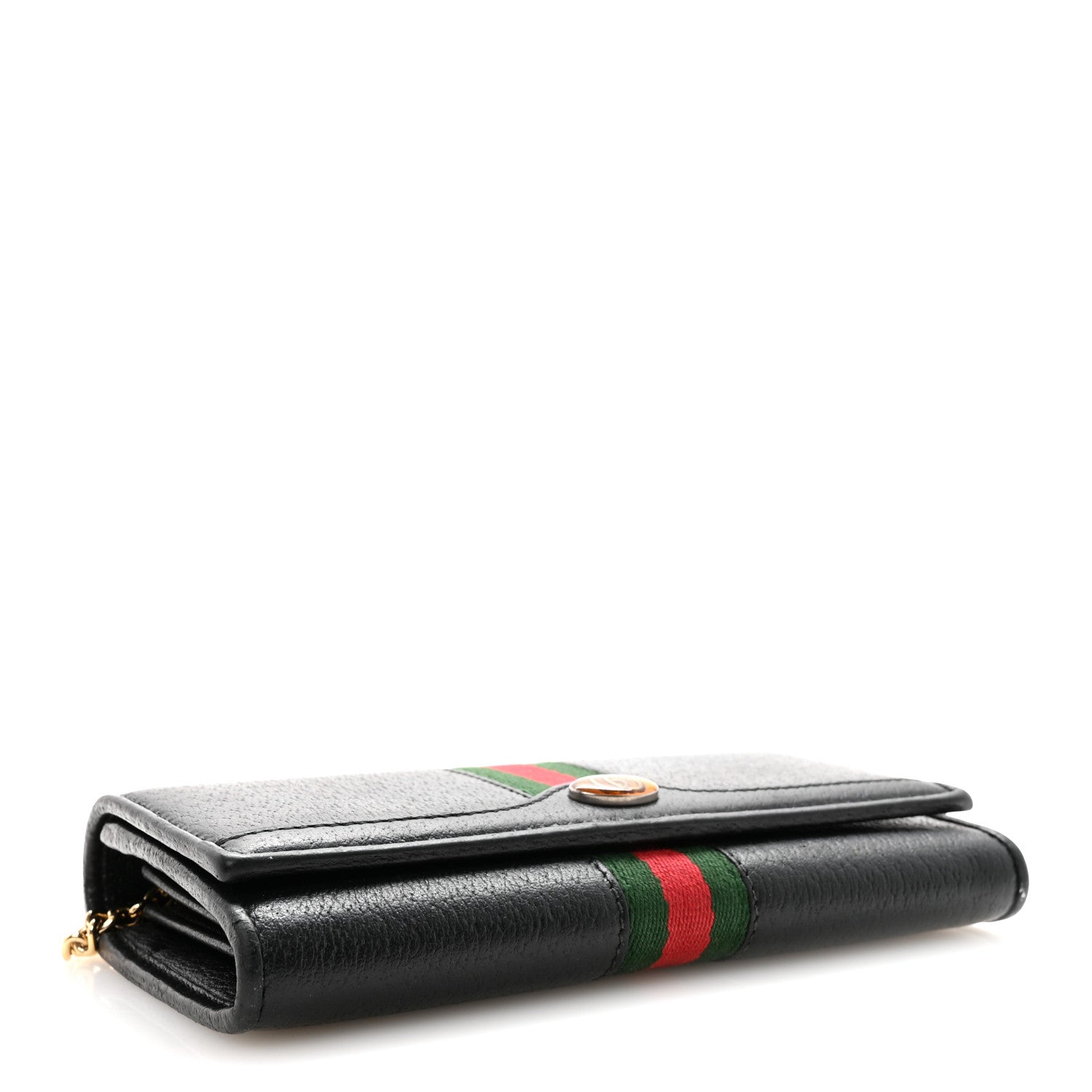 Gucci Dollar Calfskin Web Ophidia Wallet On Chain Black 4 of 10