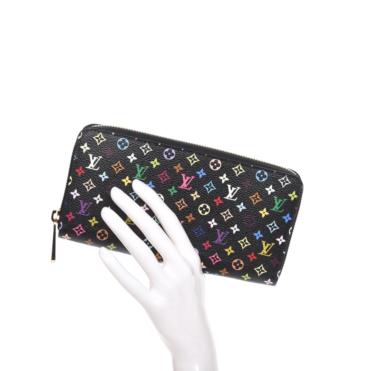 Monogram Multicolor Zippy Wallet Black Violet