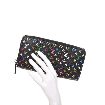 Louis Vuitton Monogram Multicolor Zippy Wallet Black Violet 2 of 7