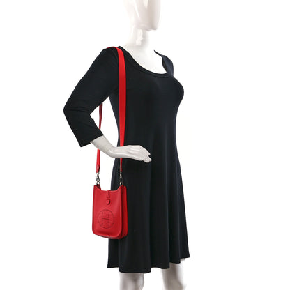 Hermes Taurillon Clemence Evelyne TPM Rouge Tomate 2 of 8