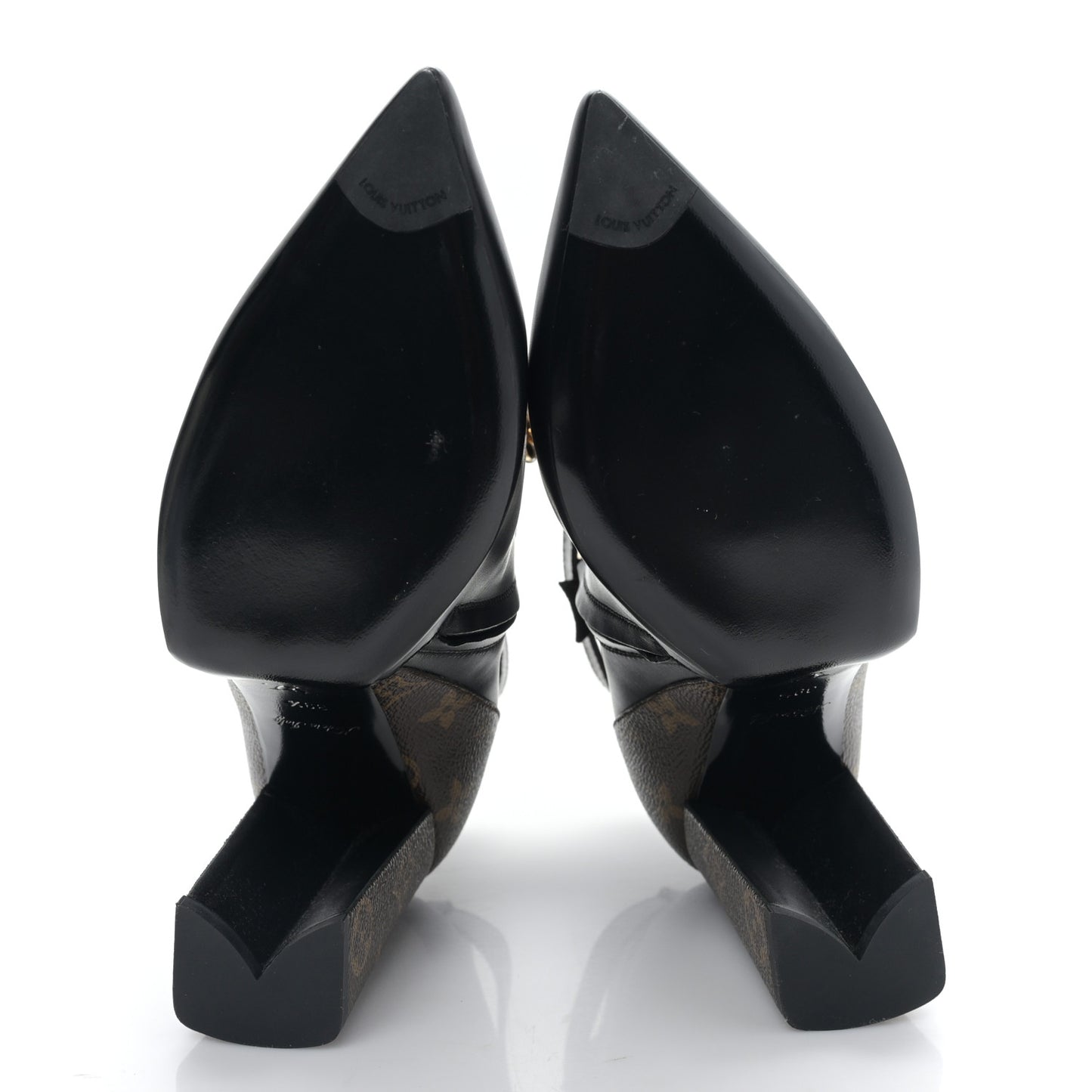 Calfskin Patent Monogram Matchmake Low Boots 39.5