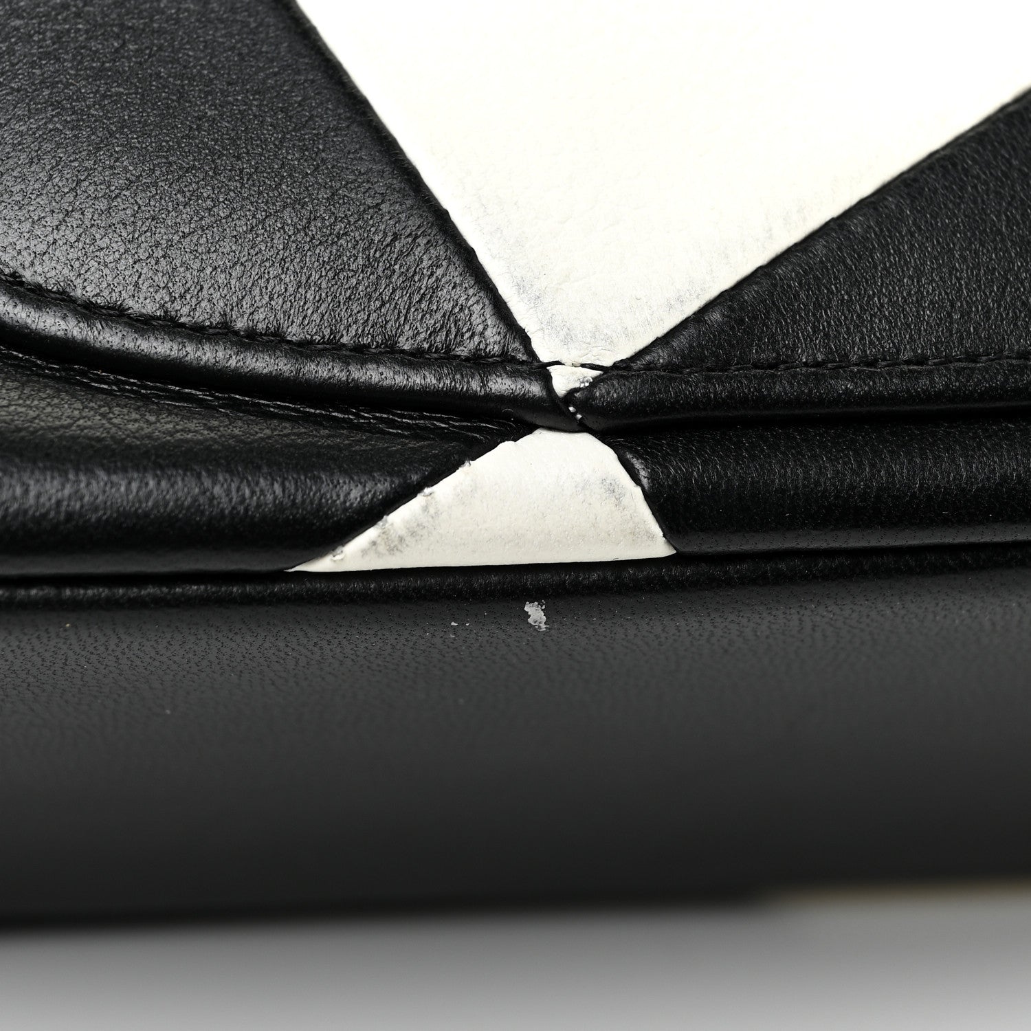 Chanel Lambskin Geometric Patchwork Mini Flap Black White 14 of 17