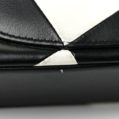 Chanel Lambskin Geometric Patchwork Mini Flap Black White 14 of 17
