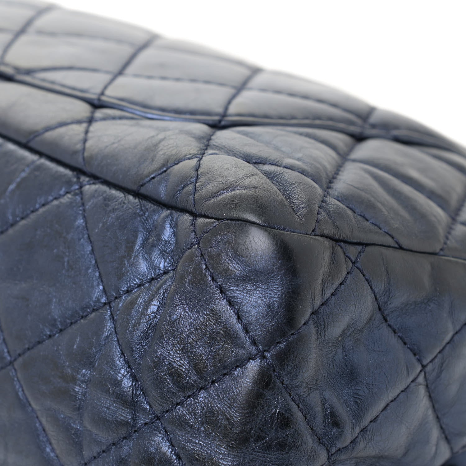 Chanel Metallic Aged Calfskin Quilted 2.55 Reissue 228 Flap Blue 7 of 8