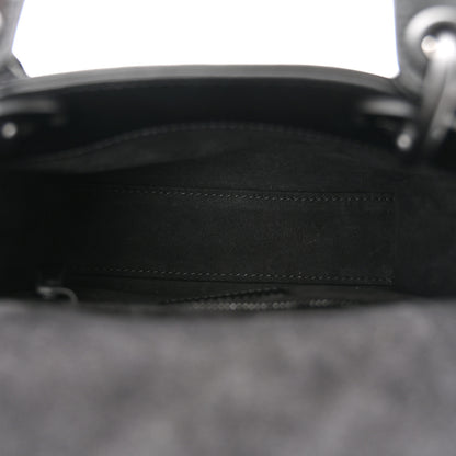 Christian Dior Calfskin Diamond Cannage Mini Lady Dior Black 5 of 12