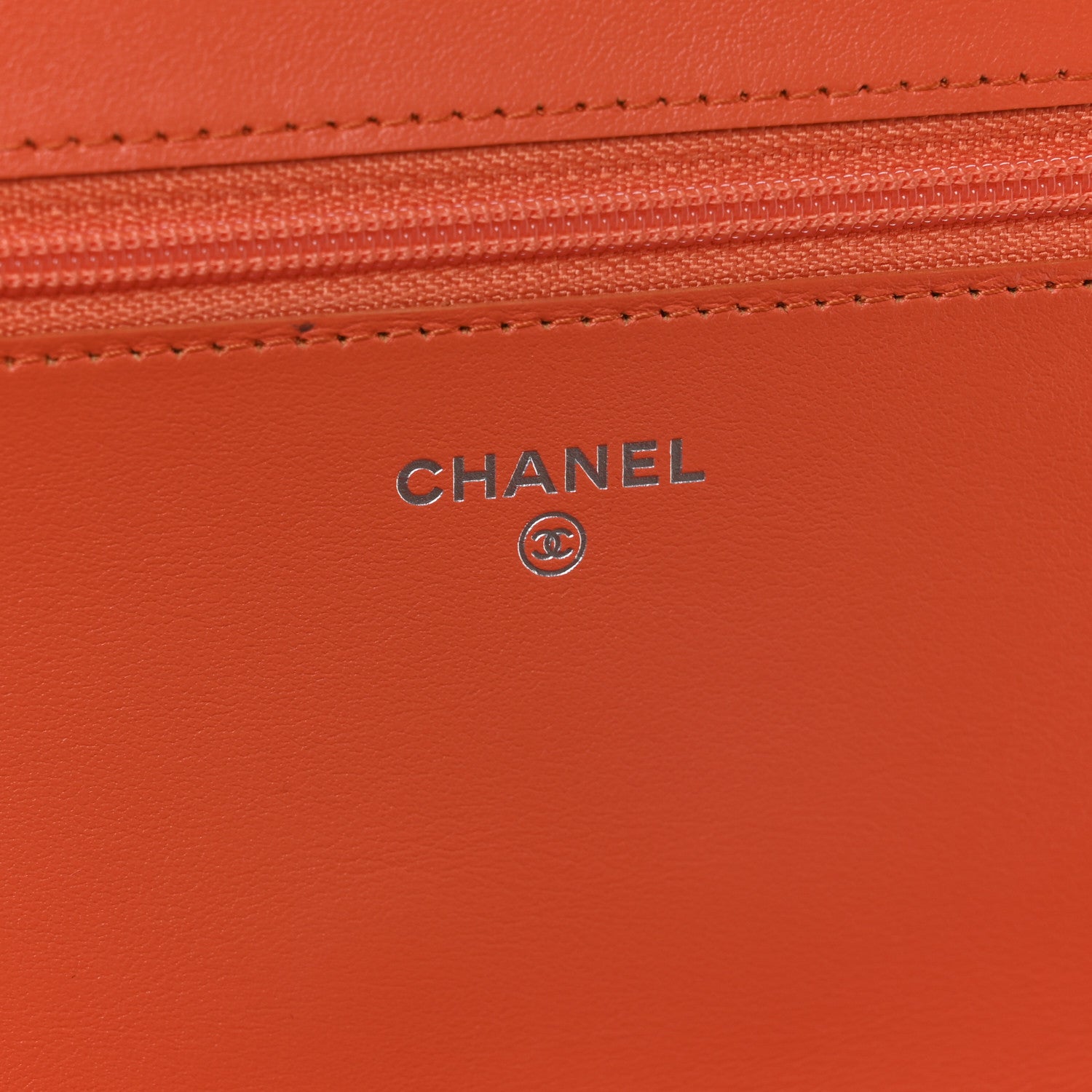 Chanel Caviar Quilted Boy Wallet On Chain WOC Orange 6 of 12