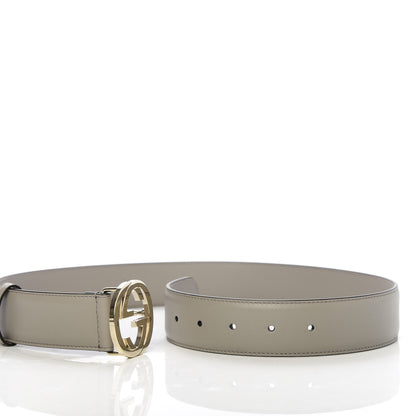 Gucci Moon Calfskin Interlocking G 37mm Belt 75 30 Storm Grey 4 of 4