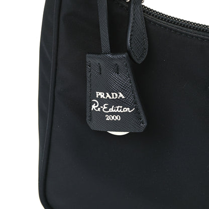 Prada Tessuto Nylon Mini Re-Edition 2000 Bag Black 9 of 13