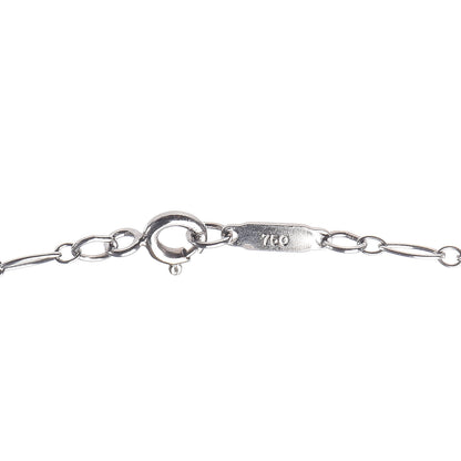 Tiffany 18K White Gold Diamond Mini Heart Key Charm Pendant Link Necklace 5 of 7