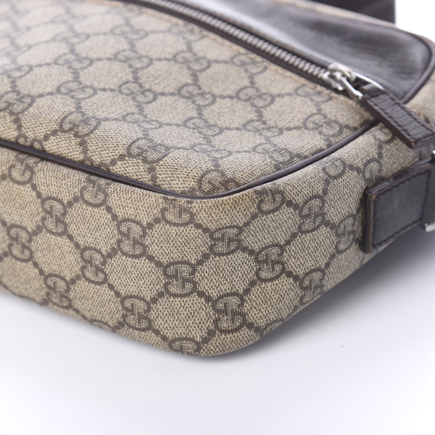 GG Plus Monogram Shoulder Bag Dark Brown