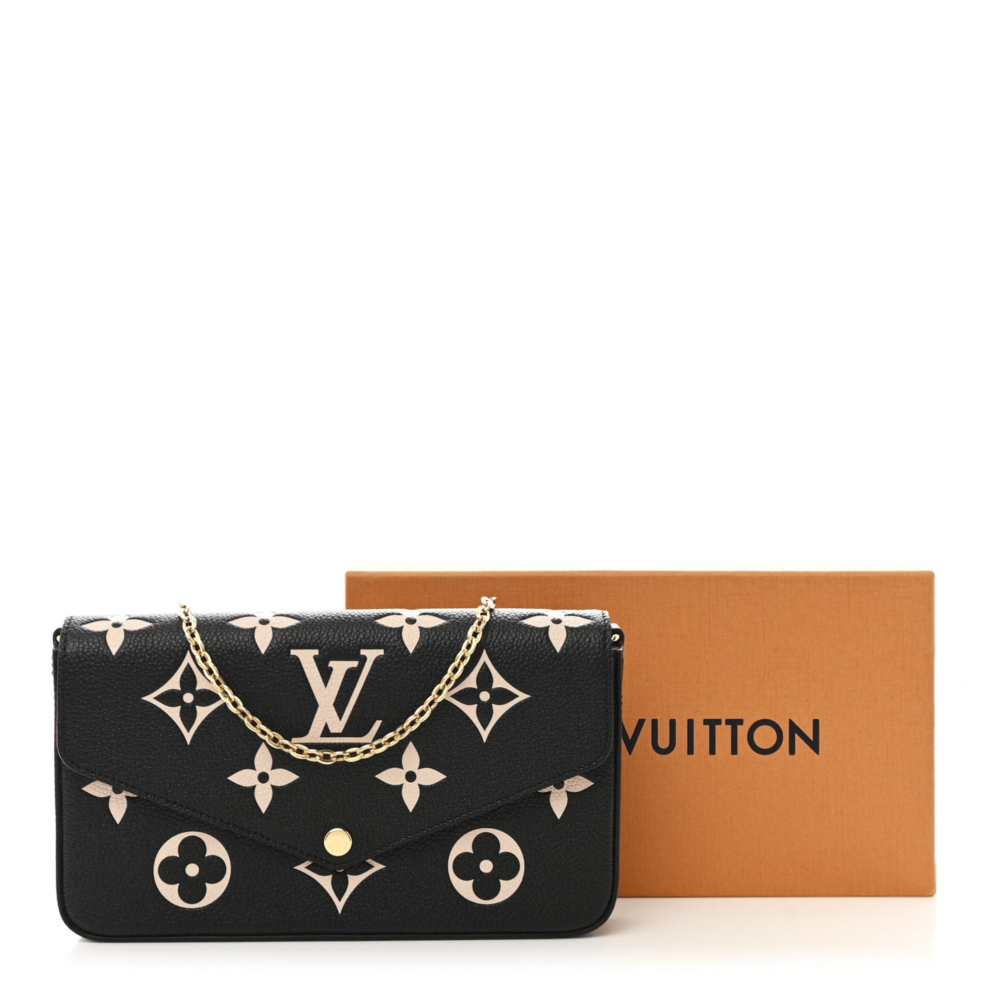 Empreinte Monogram Giant Felicie Pochette Black Beige