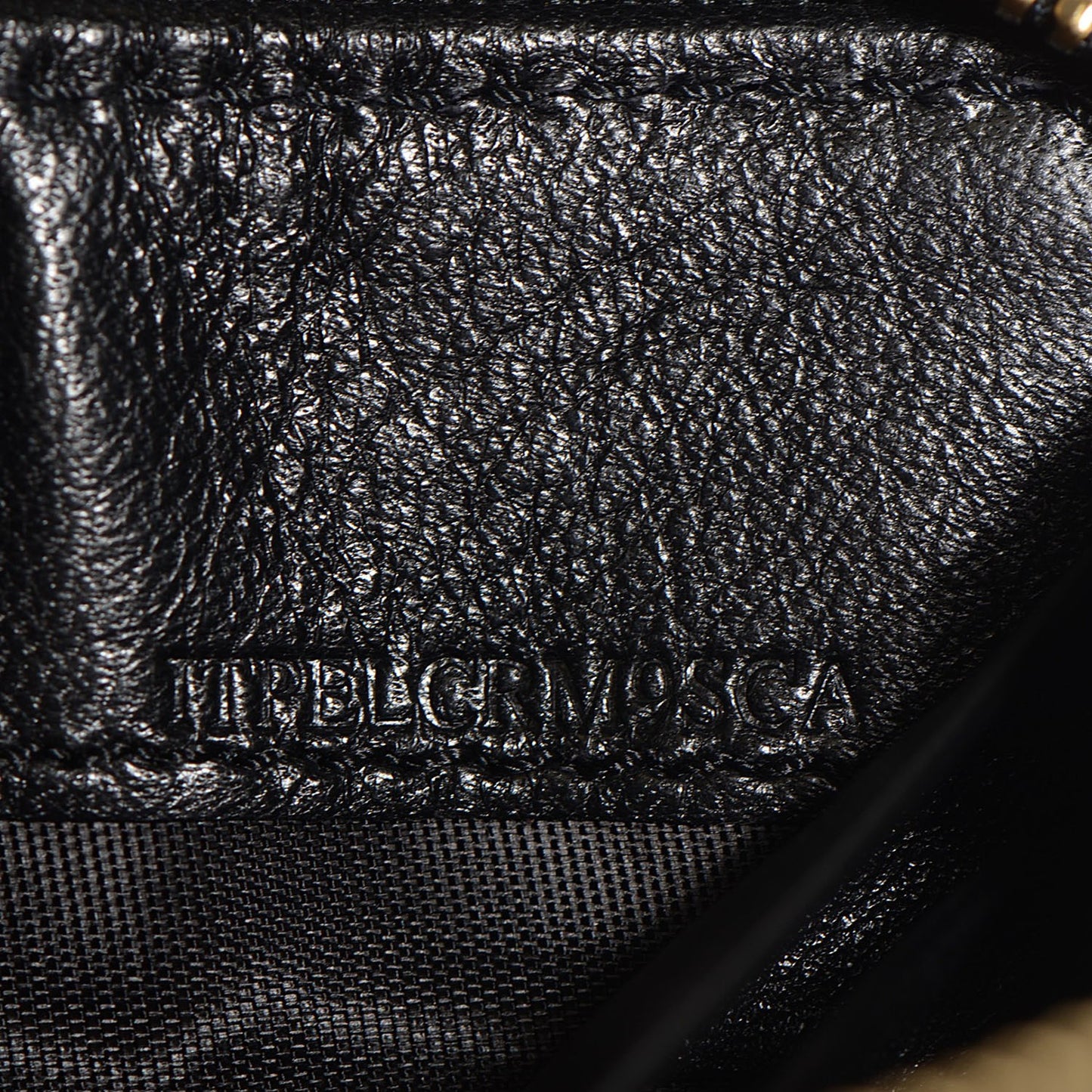 Leather Plisse Burnham Zip Coin Case Black