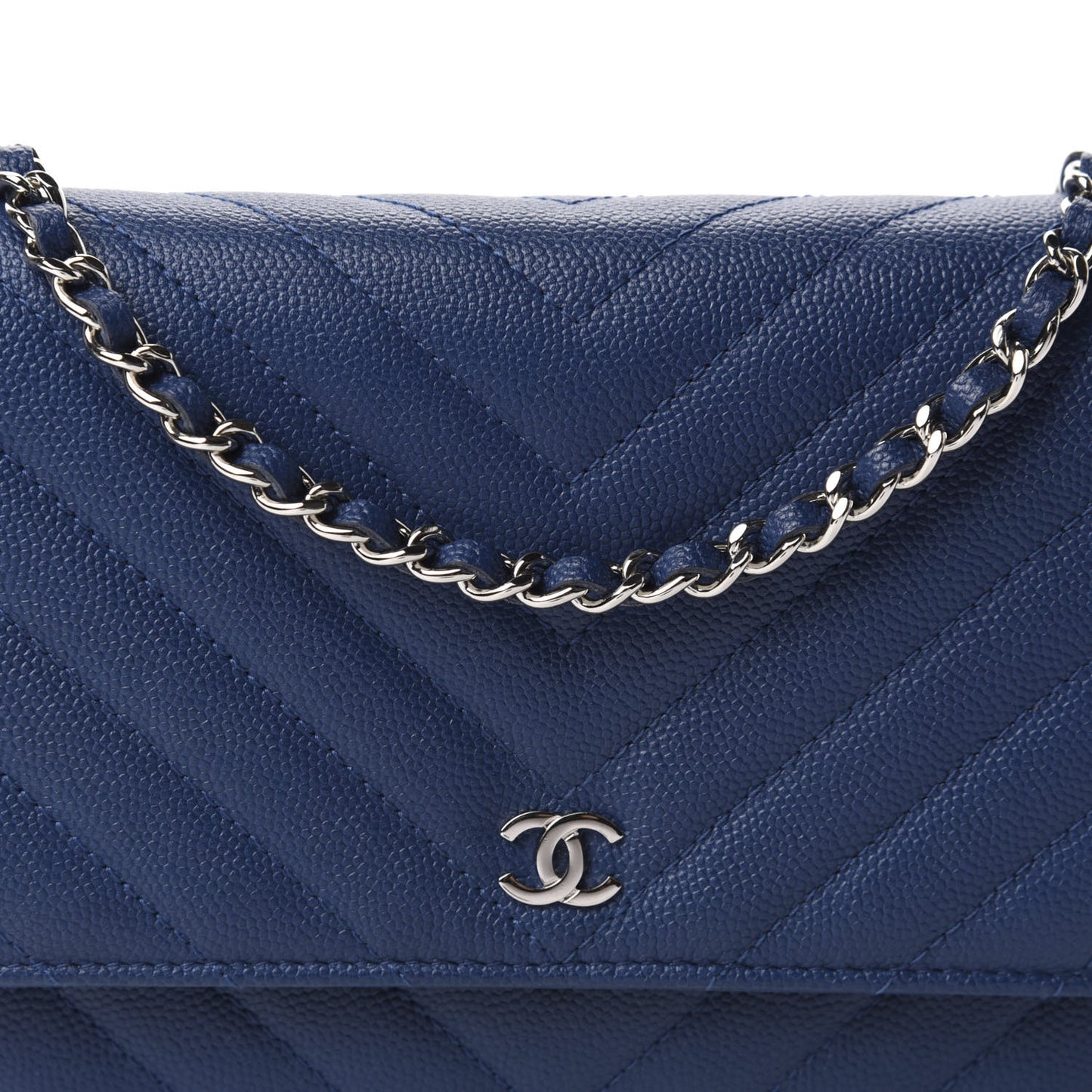 Caviar Chevron Wallet On Chain WOC Navy