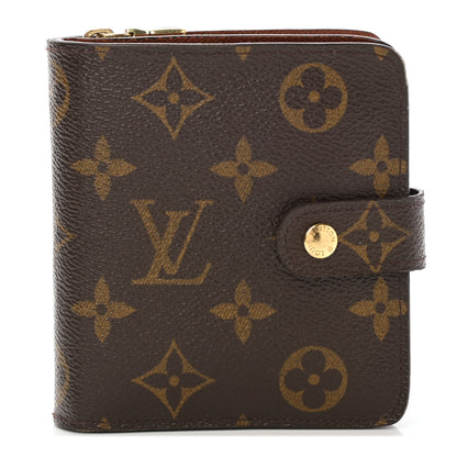Louis Vuitton Monogram Compact Zippe Zipped Wallet 1 of 8