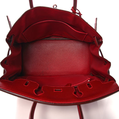 Hermes Taurillon Clemence Birkin 30 Rouge Vif 16 of 39