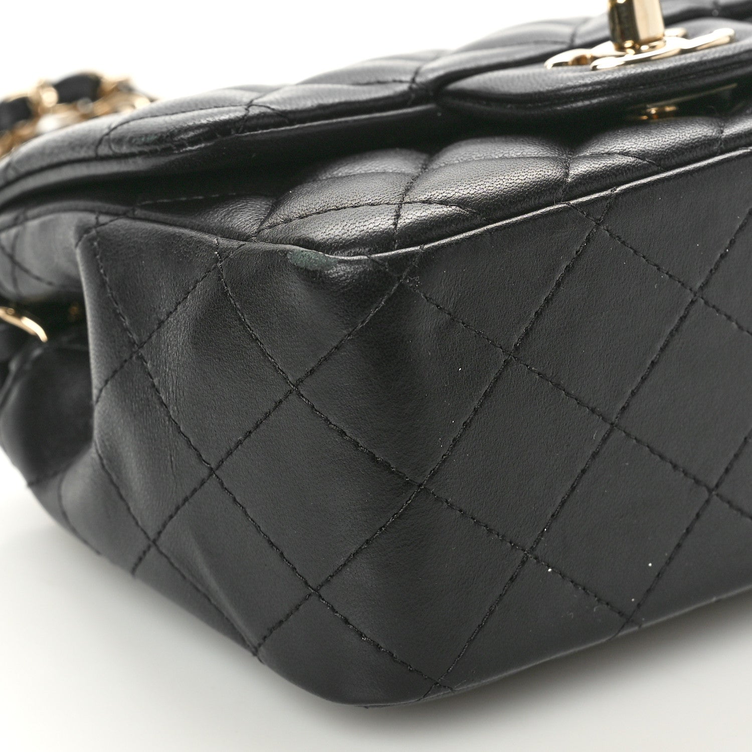Chanel Lambskin Quilted Mini Square Flap Black 9 of 10