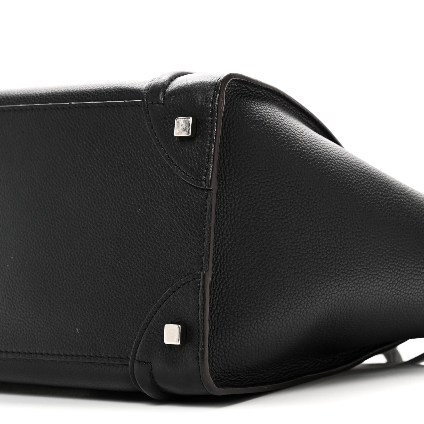 Drummed Calfskin Mini Luggage Black