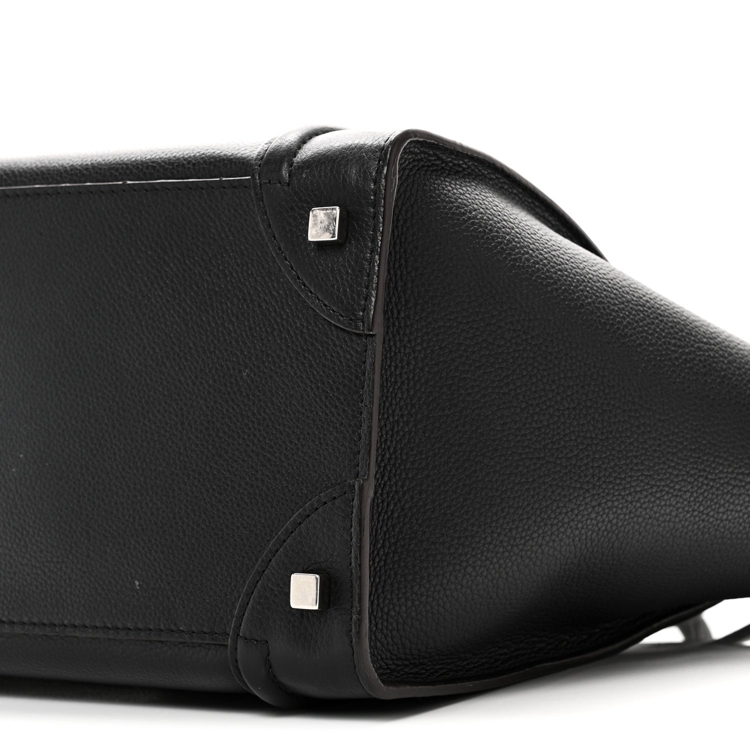 Celine Drummed Calfskin Mini Luggage Black 9 of 9