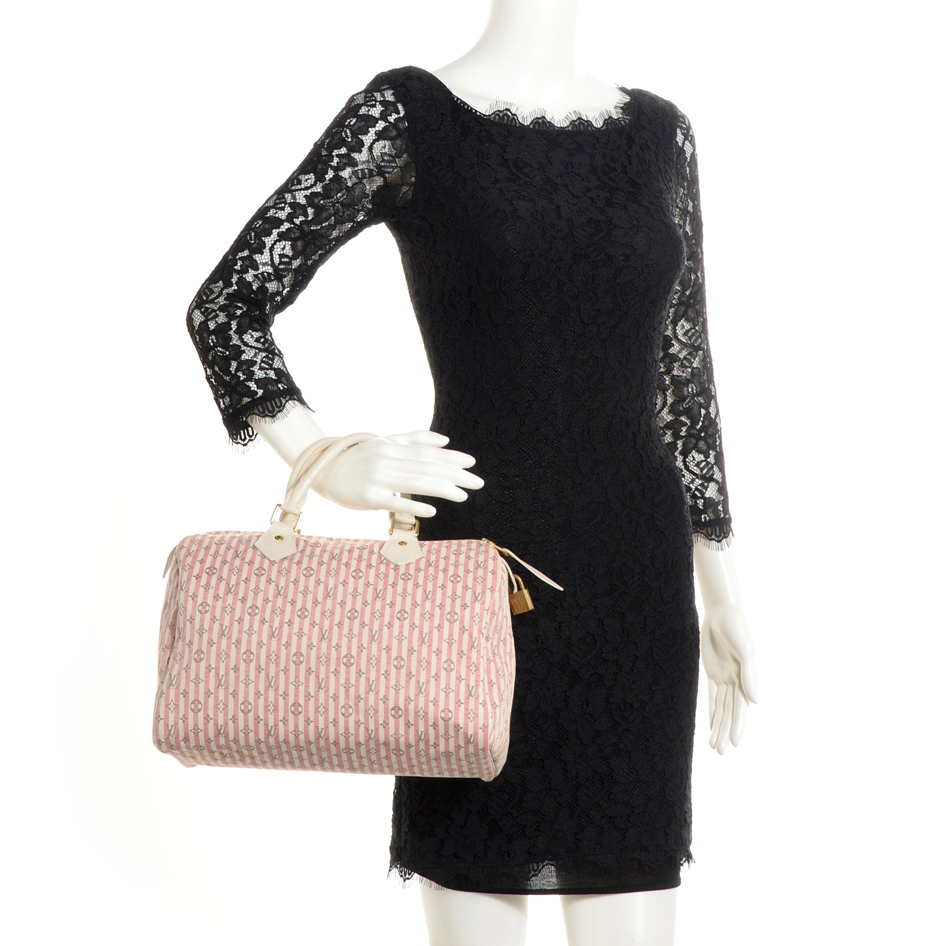 Louis Vuitton Mini Lin Croisette Speedy 30 Rouge 2 of 8