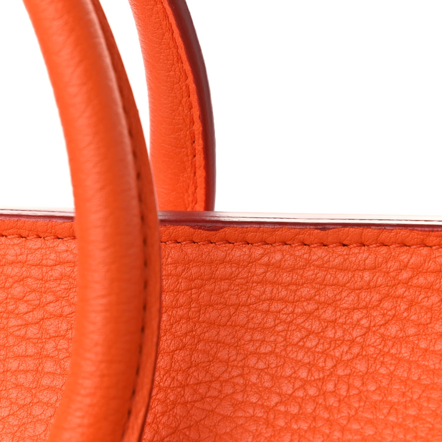 Celine Crisped Calfskin Small Tie Knot Tote Bright Orange 13 of 15