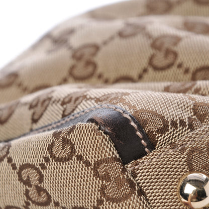 Gucci Monogram Large D Gold Hobo Dark Brown 10 of 11