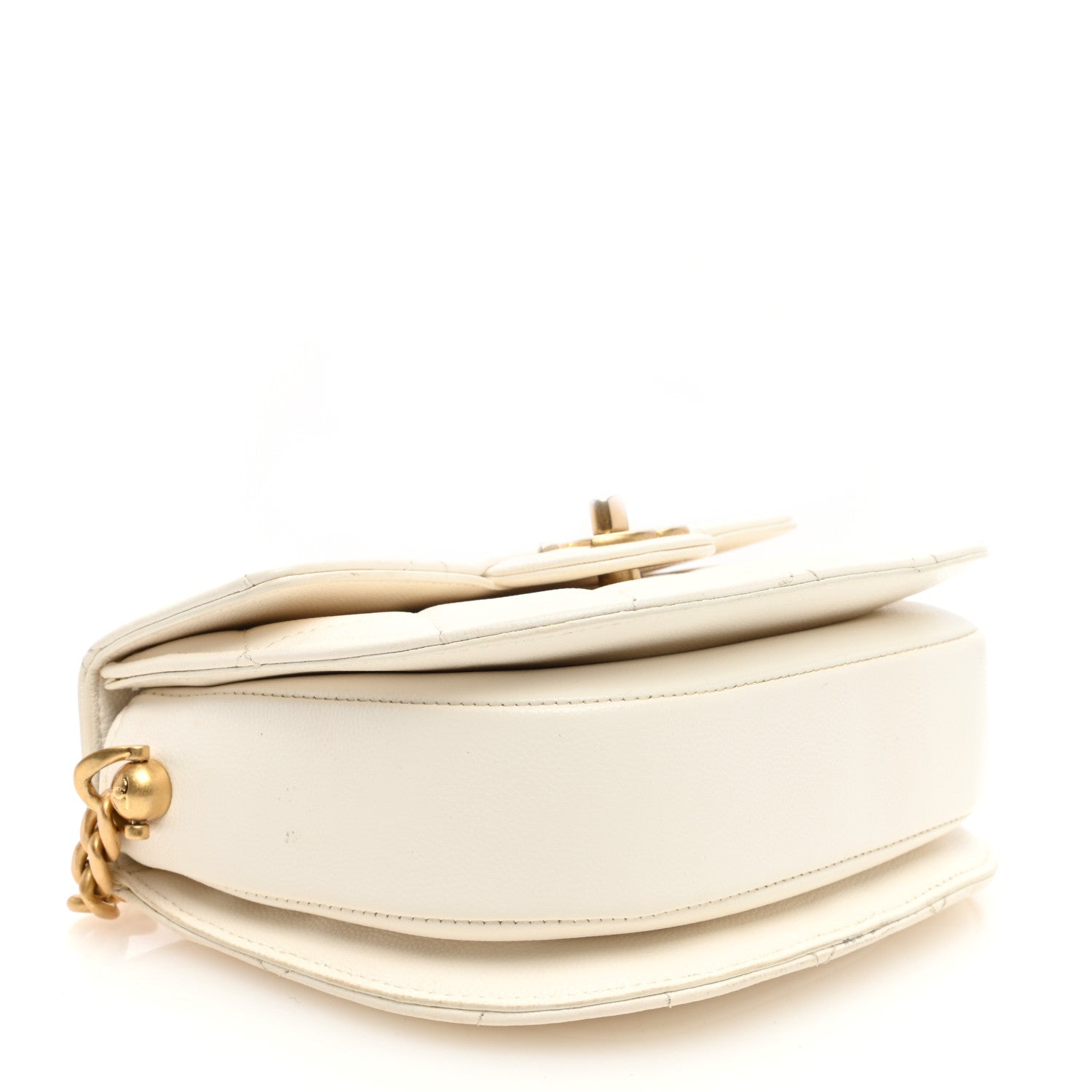 Chanel Calfskin Quilted Moon Messenger White 4 of 10