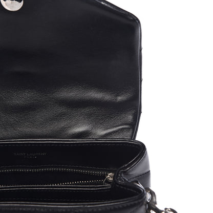 Saint Laurent Calfskin Y Quilted Monogram Toy Loulou Crossbody Bag Black 7 of 13