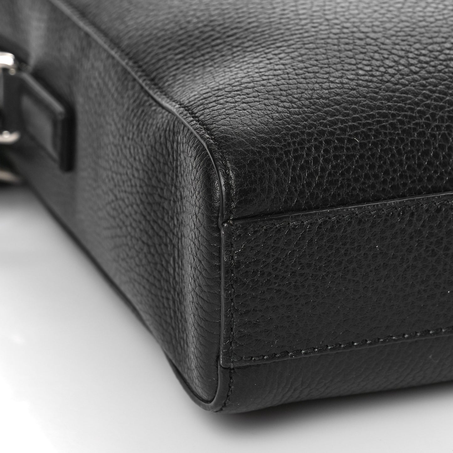 Pebbled Calfskin Briefcase Black