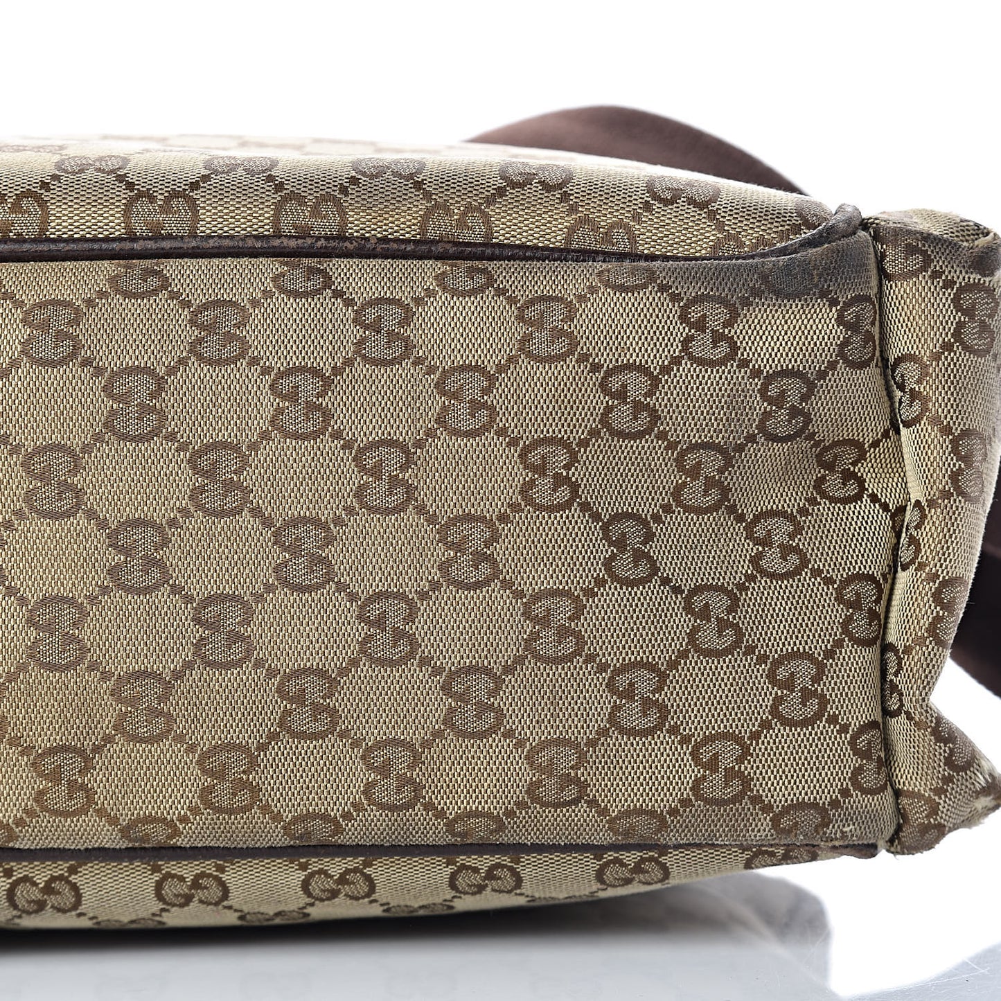 Monogram Natural Pigskin Large Diaper Bag Beige Ebony Cocoa Dark Chocolate