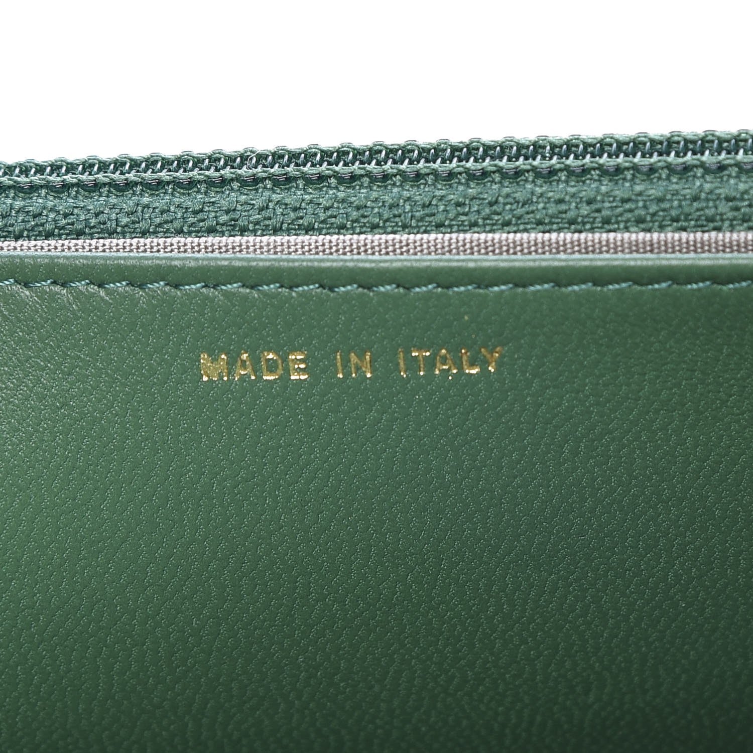 Chanel Python Wallet on Chain WOC Green 7 of 10