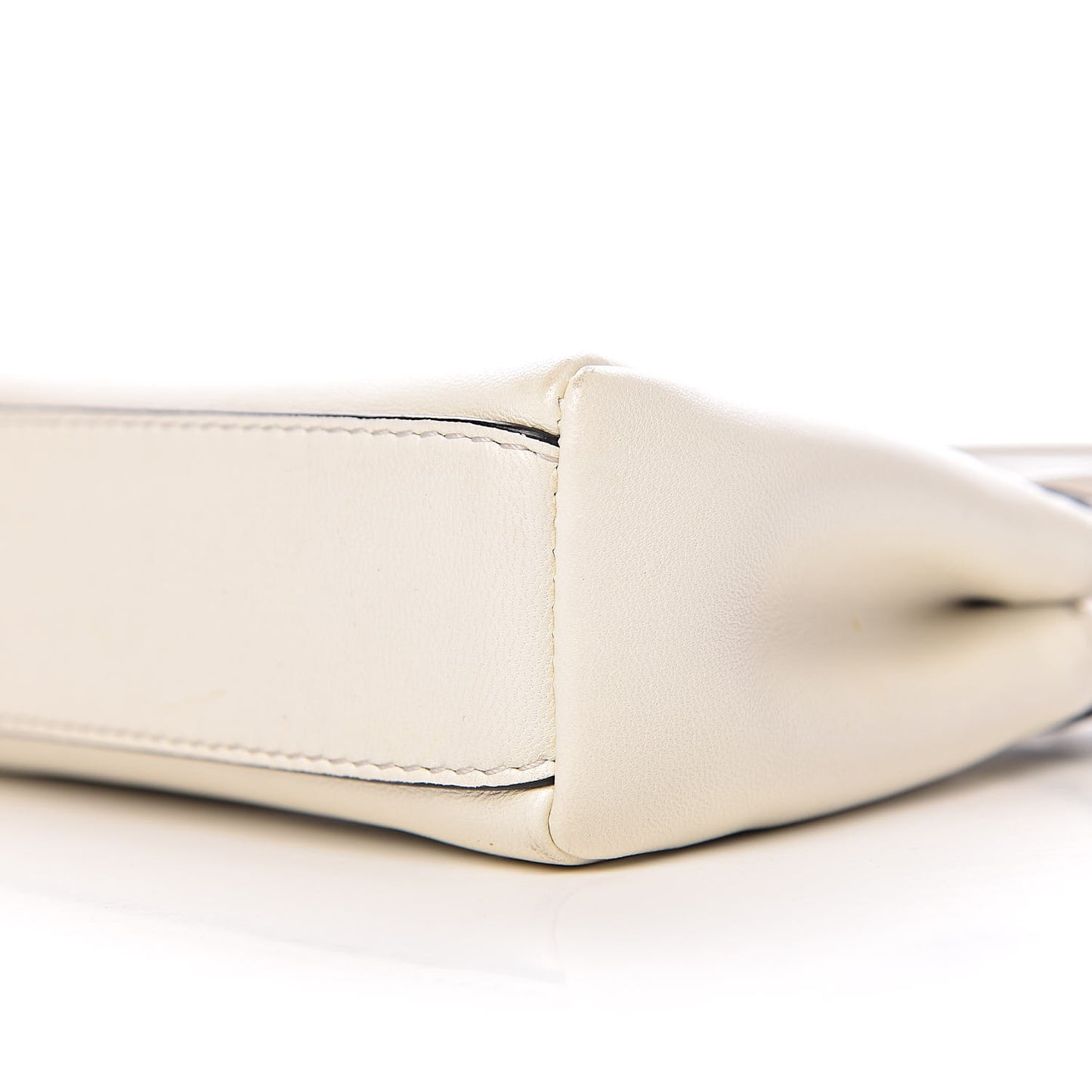 Shiny Nappa Micro Peekaboo Iconic Satchel White
