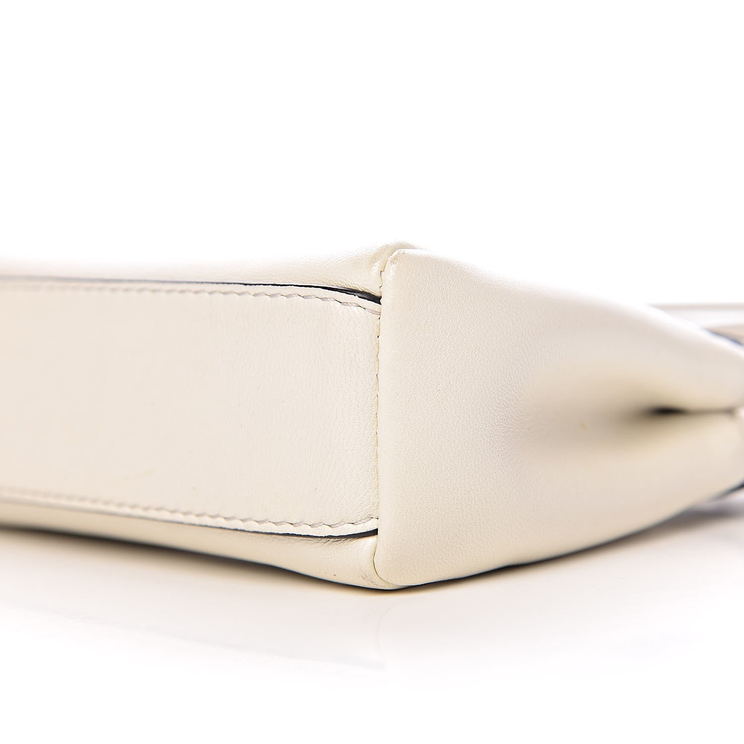 Fendi Shiny Nappa Micro Peekaboo Iconic Satchel White 10 of 11