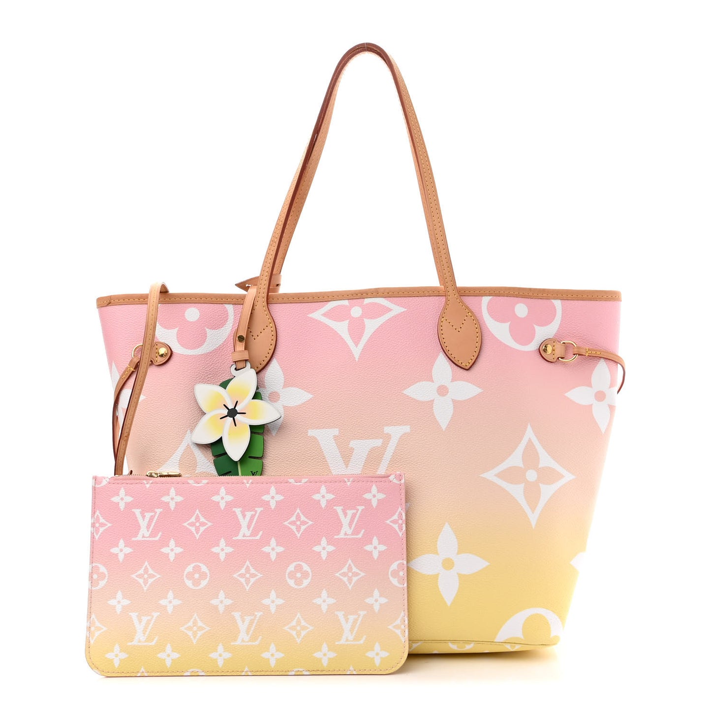 Monogram Giant By The Pool Neverfull MM Light Pink