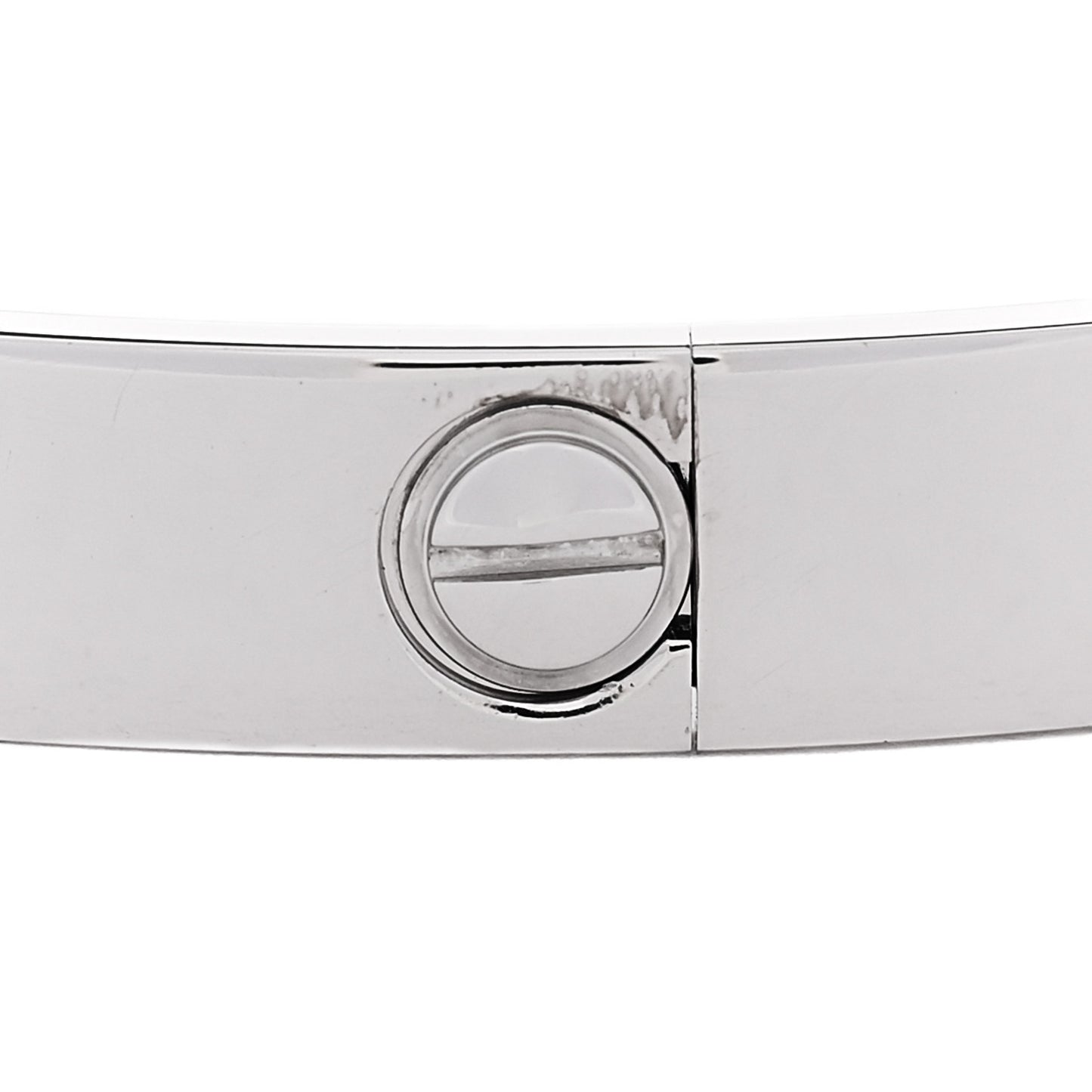 18K White Gold 4 Diamond Love Bracelet 17