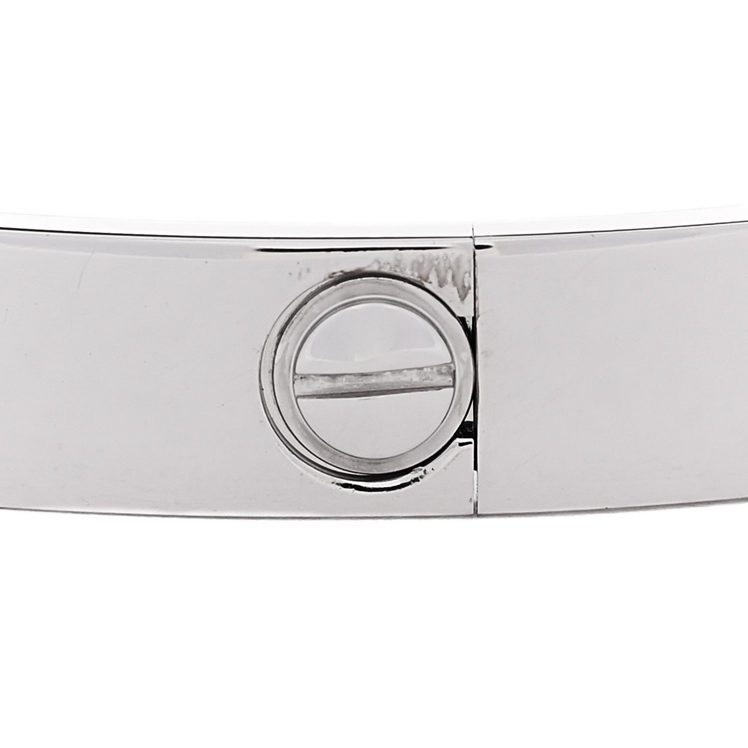 Cartier 18K White Gold 4 Diamond Love Bracelet 17 4 of 8