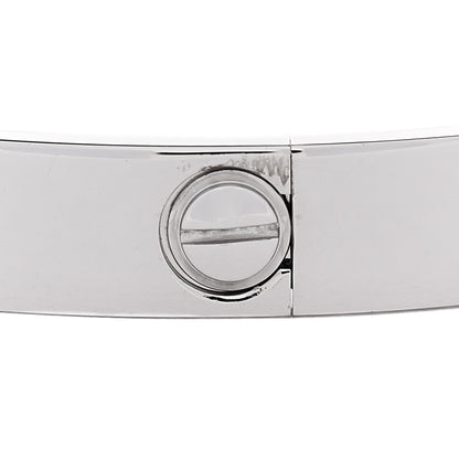 Cartier 18K White Gold 4 Diamond Love Bracelet 17 4 of 8